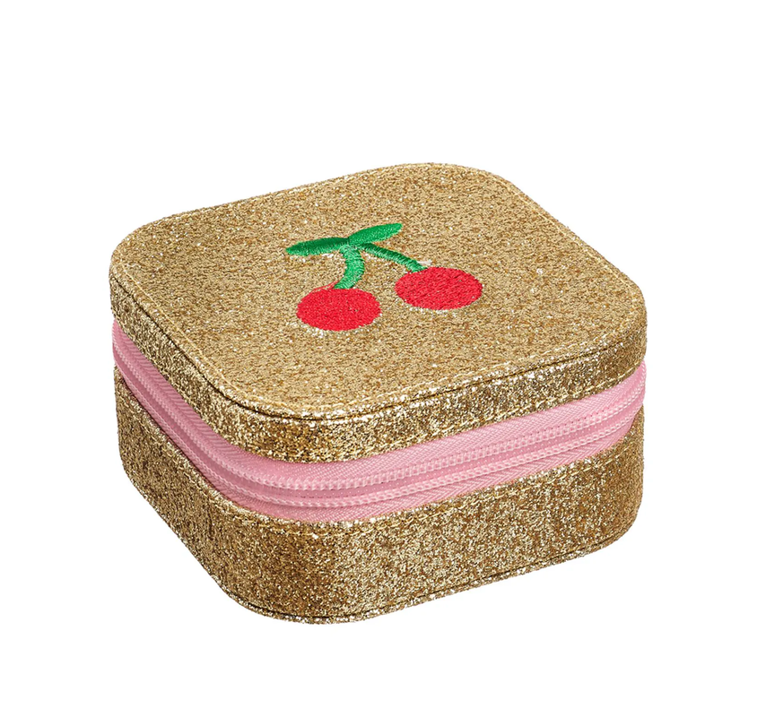 Rockahula - Cherry Dreams Glitter Square Jewellery Box