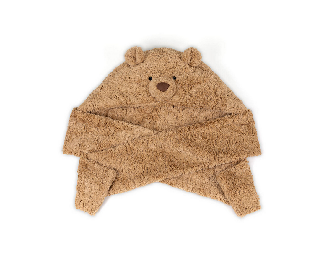 Jellycat - Bonnet à écharpe Ourson Bartholomew