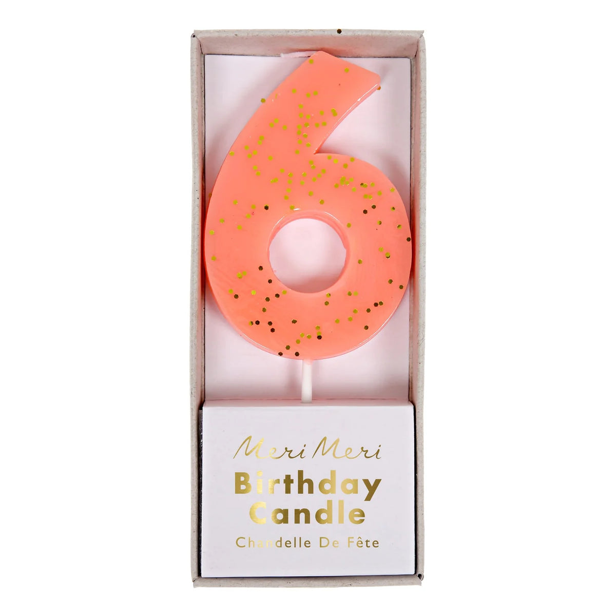 Meri Meri - Number 6 Birthday Candle