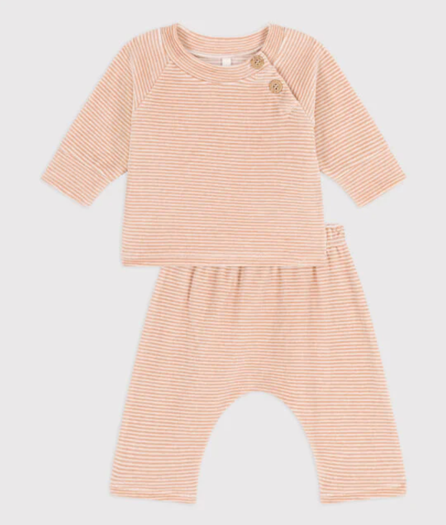Petit Bateau - Ensemble 2 Pièces Boutons Vr/Mar