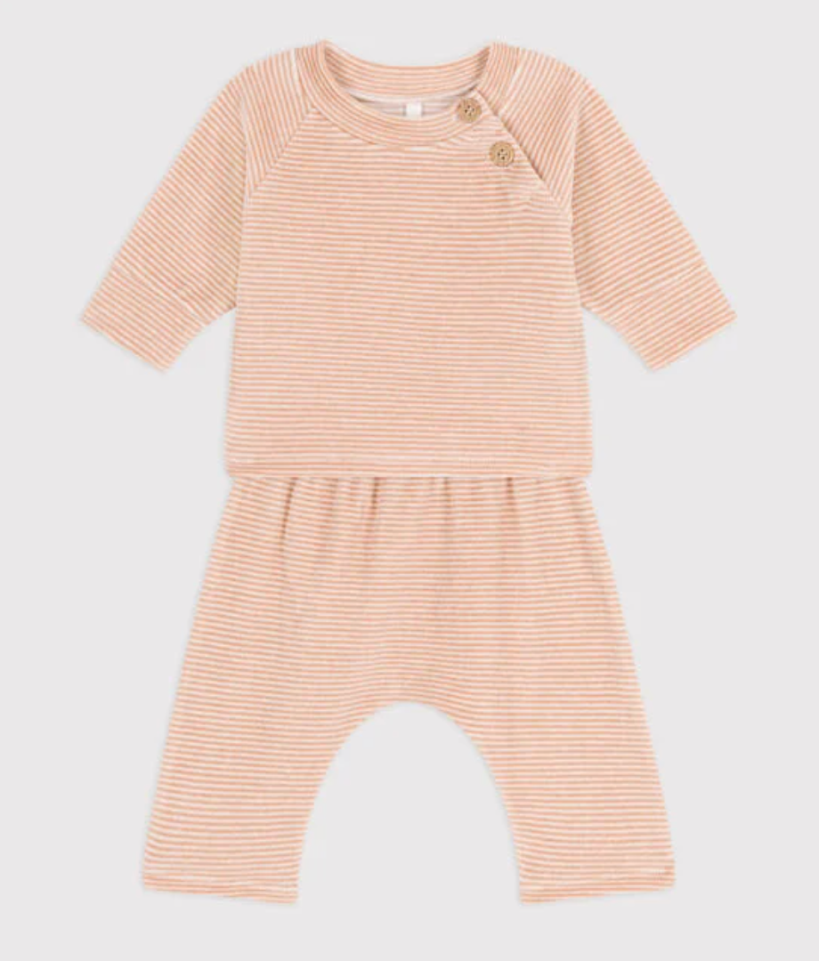 Petit Bateau - Ensemble 2 Pièces Boutons Vr/Mar