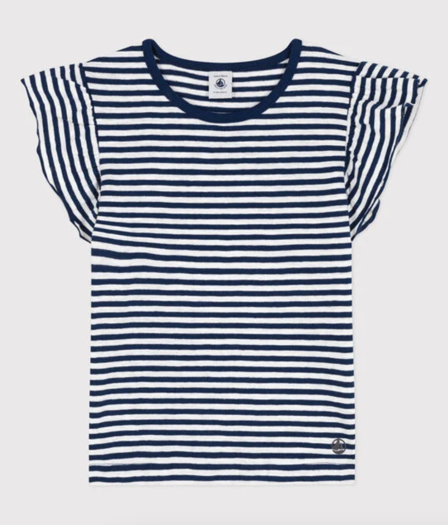 Petit Bateau - T-Shirt Rayée Med/Mar