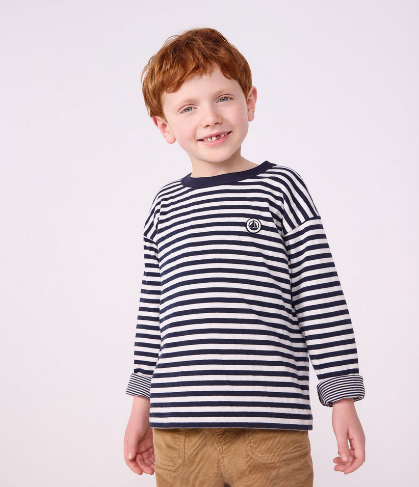 Petit Bateau - Kids' long-sleeved striped T-shirt