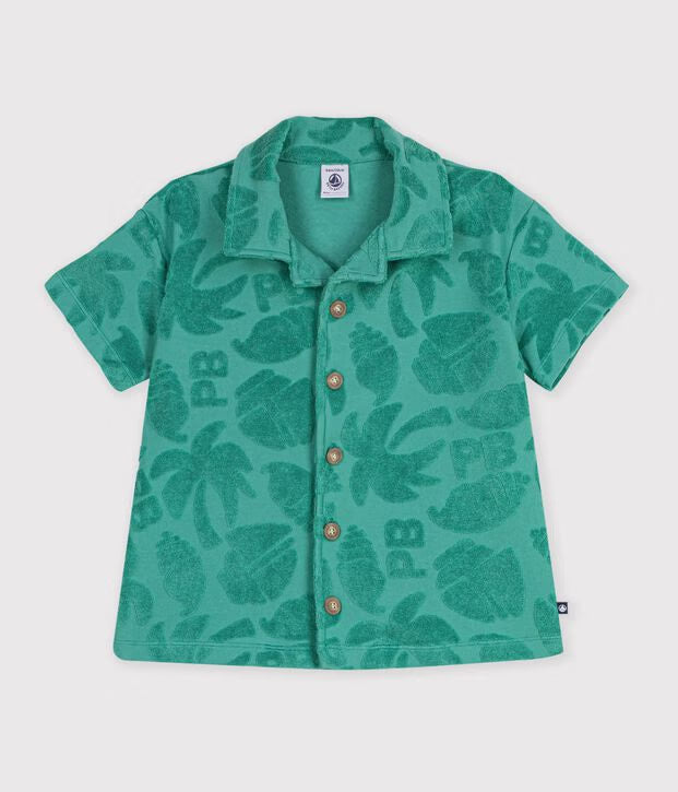 Petit Bateau - Chemise enfant en coton à manches courtes