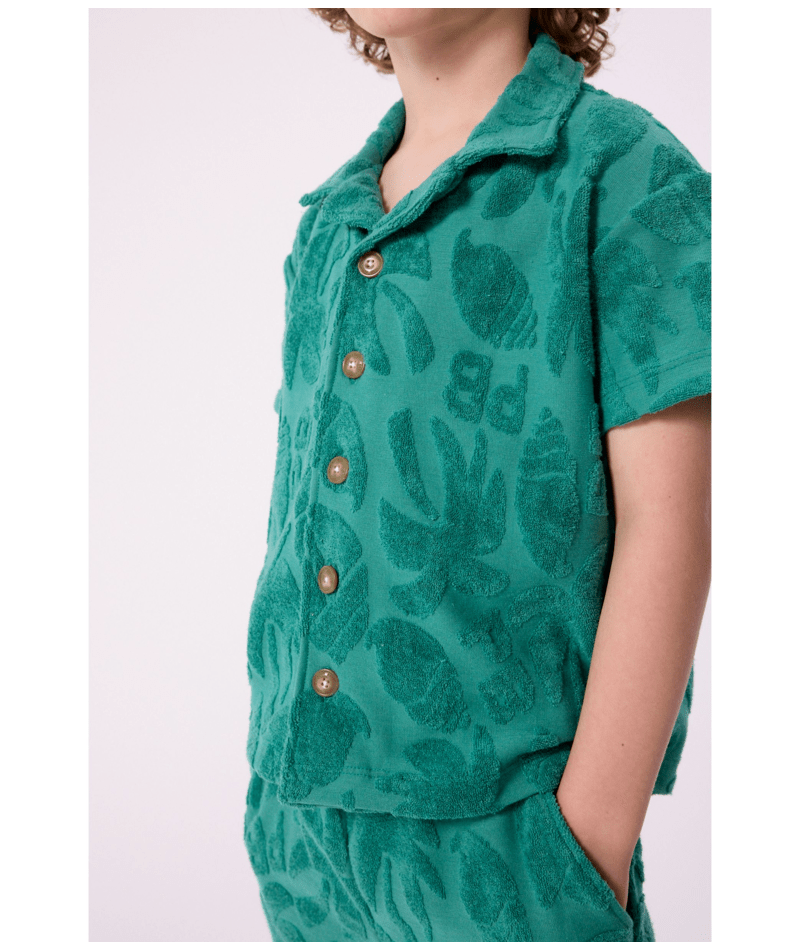 Petit Bateau - Chemise enfant en coton à manches courtes