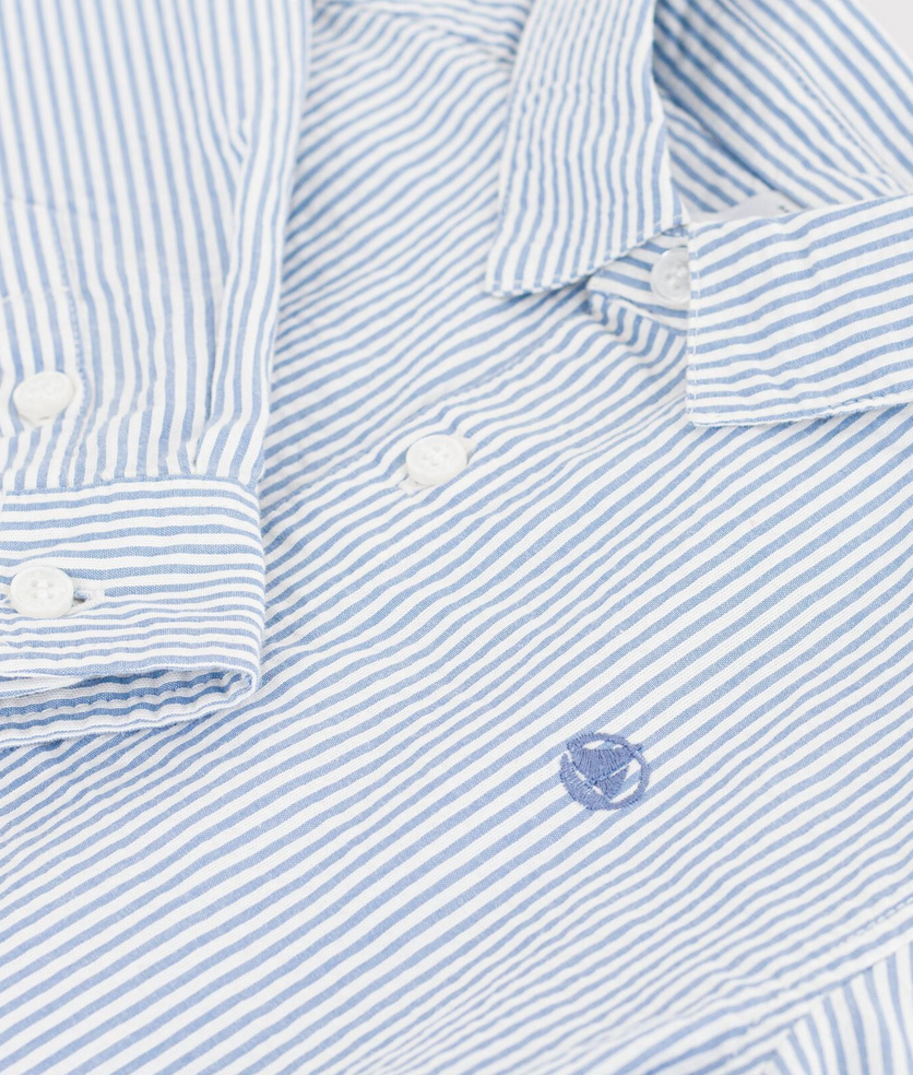 Petit Bateau - Chemise enfant en coton à rayures