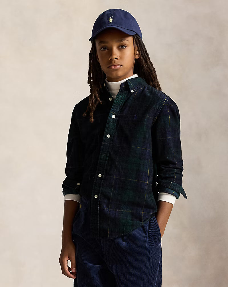 Polo Ralph Lauren - Chemise à carreaux en velours côtelé de coton