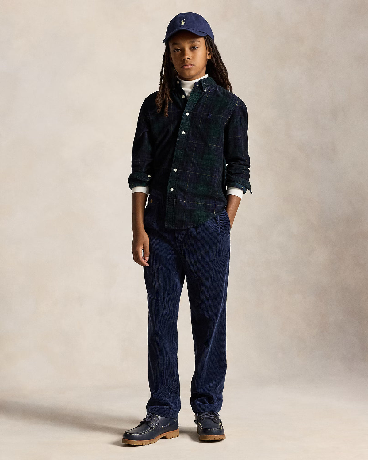 Polo Ralph Lauren - Chemise à carreaux en velours côtelé de coton