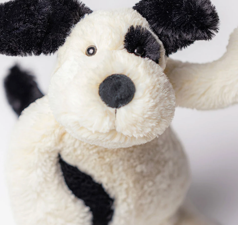 Jellycat - Chiot Creme et Noir Rufferty Original