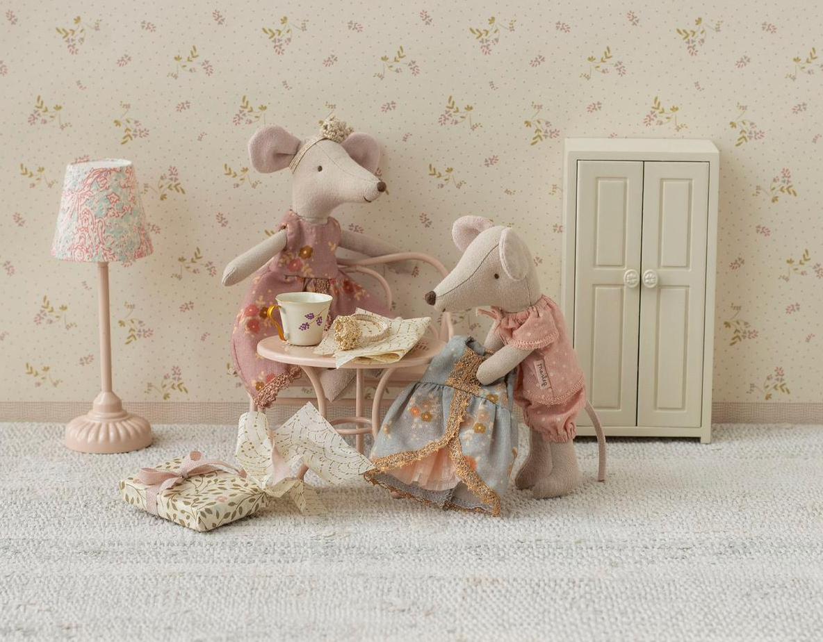 Maileg - Ensemble de café, souris, grand format - Rose pâle
