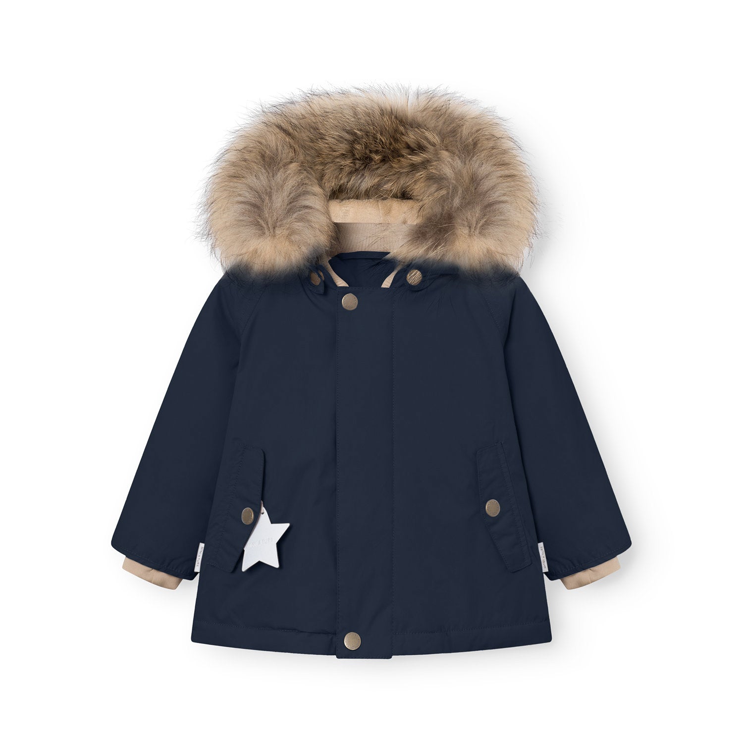 Mini A Ture - 2-piece Winter Coat Wally Fur + Walentex Dungarees