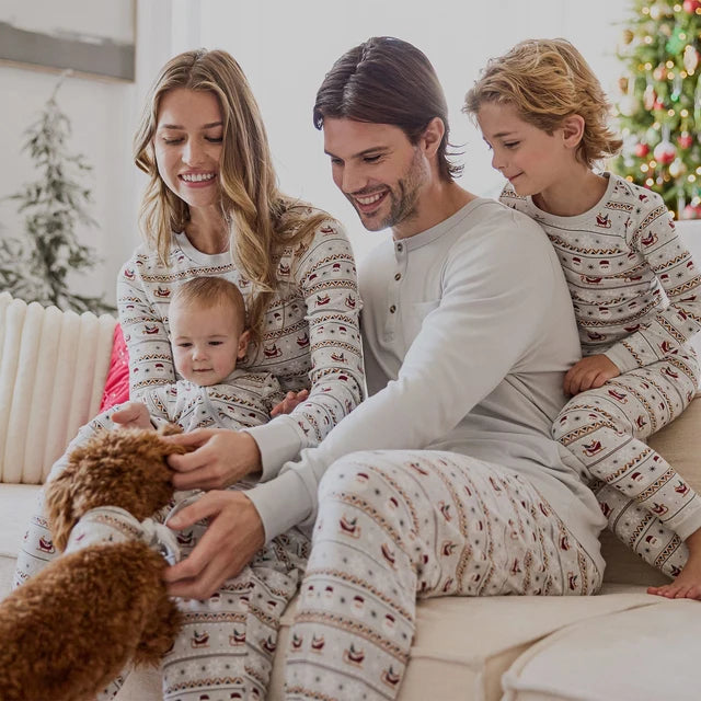 Petit Lem - 2-piece pyjama set fair isle santa