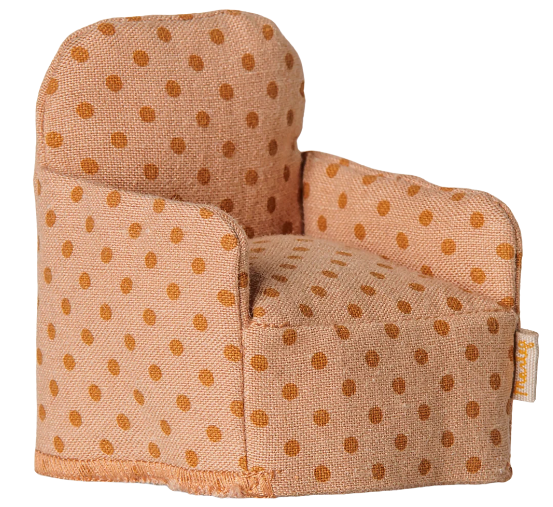 Maileg - Armchair, Mouse - Polka dot