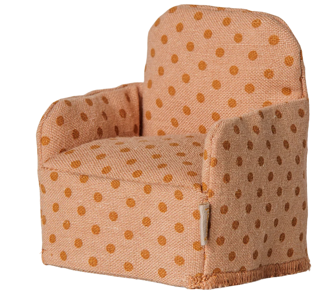 Maileg - Armchair, Mouse - Polka dot