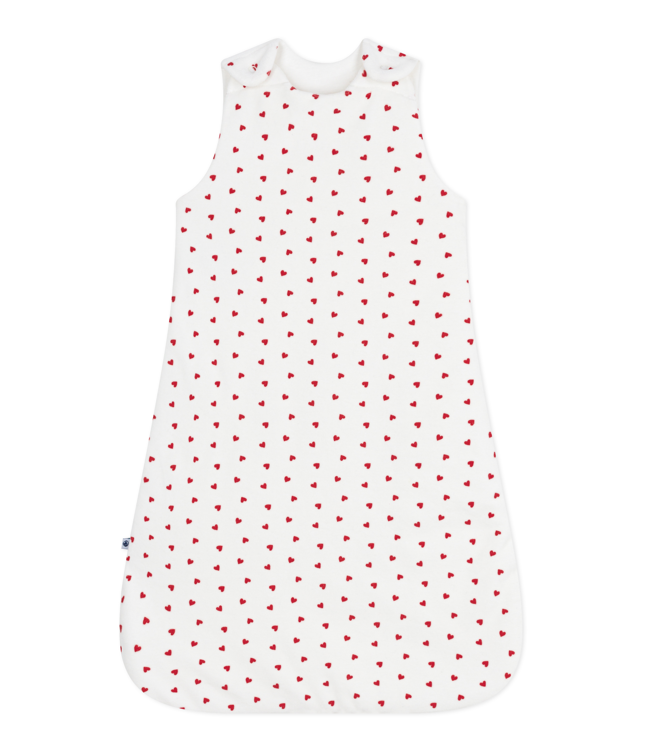 Petit Bateau - Gigoteuse bébé en velours imprimé cœurs TOG 3