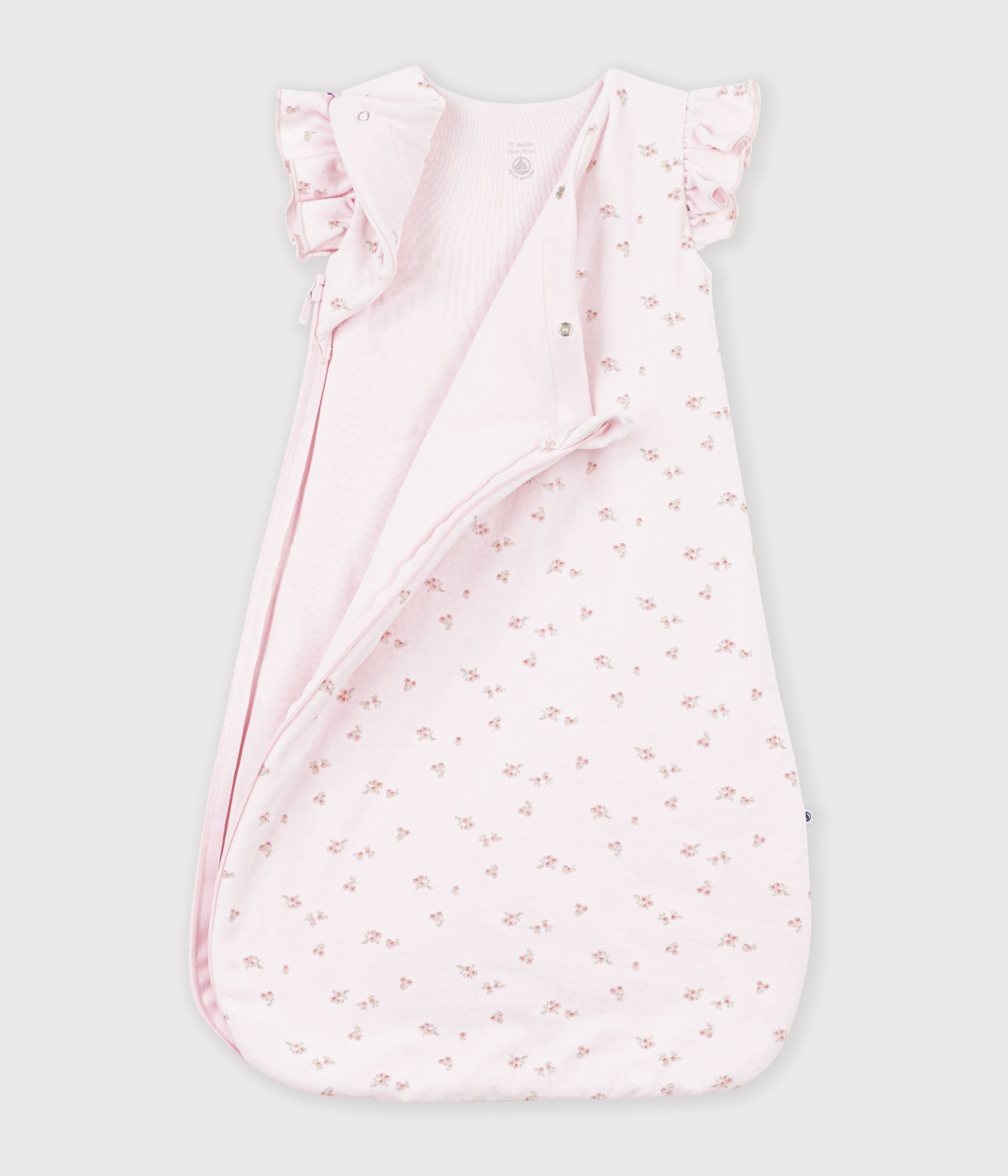 Petit Bateau - Gigoteuse bébé en velours imprimé fleurs TOG 3