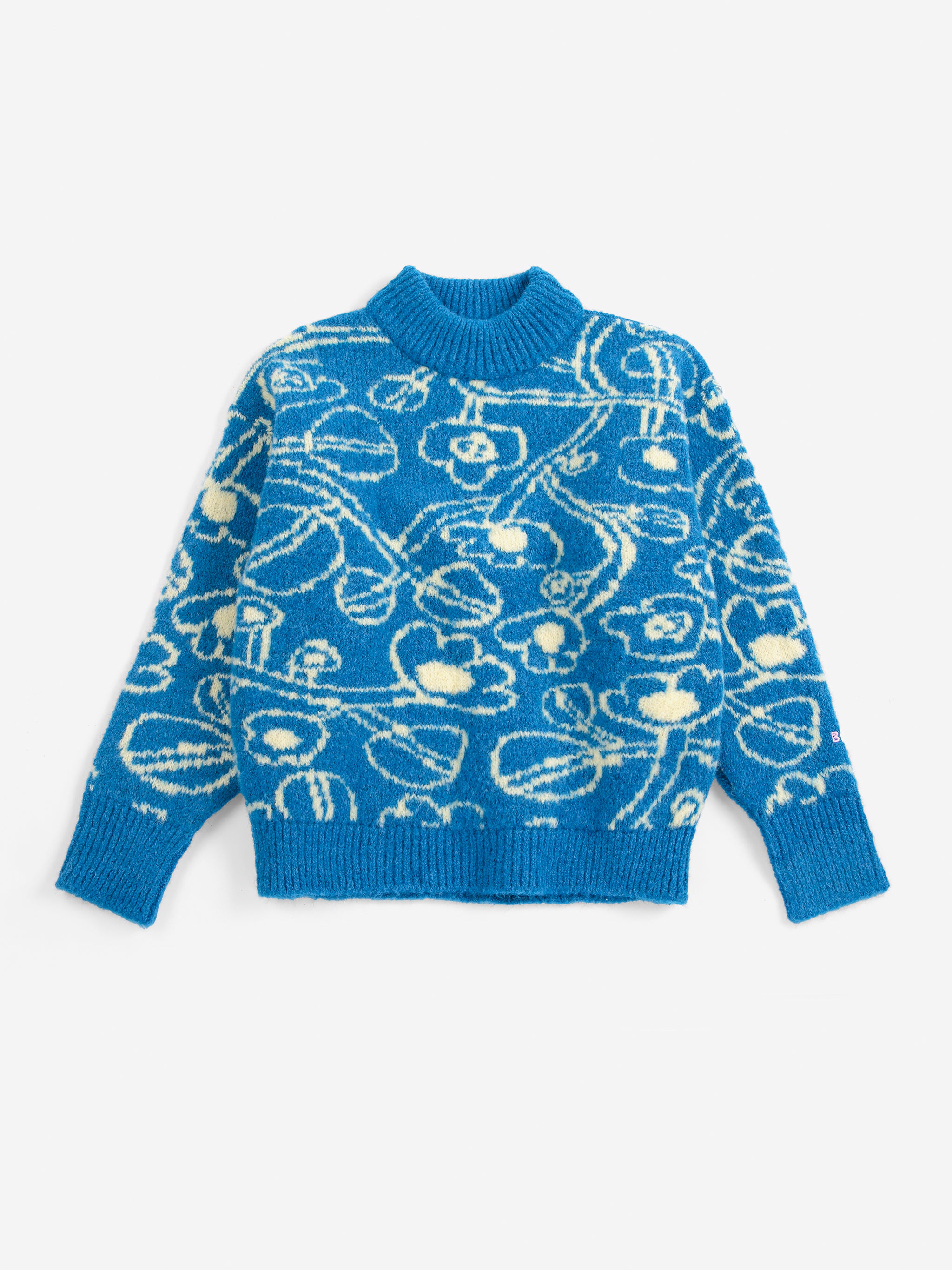 Bobo Choses - Sketchy Flowers all over jacquard  jumper