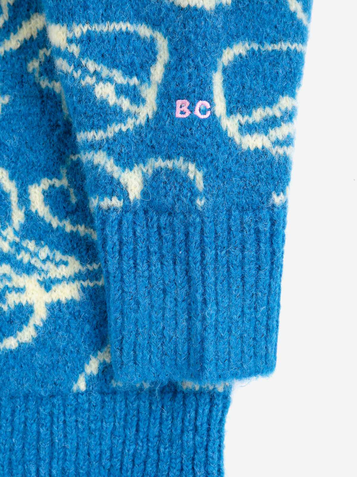 Bobo Choses - Pull jacquard imprimé intégral en fleurs esquissées