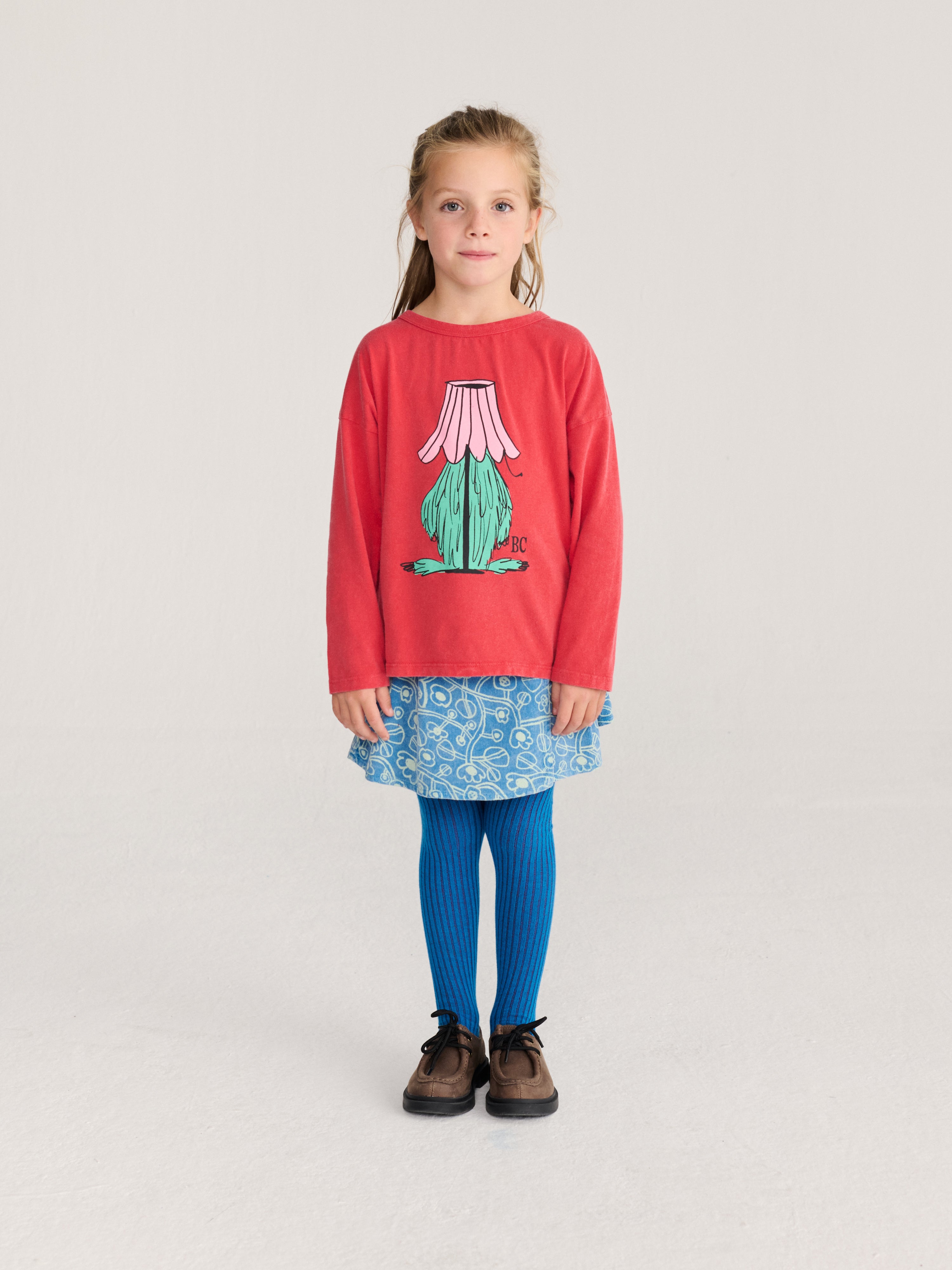 Bobo Choses - Sketched floral print corduroy skirt