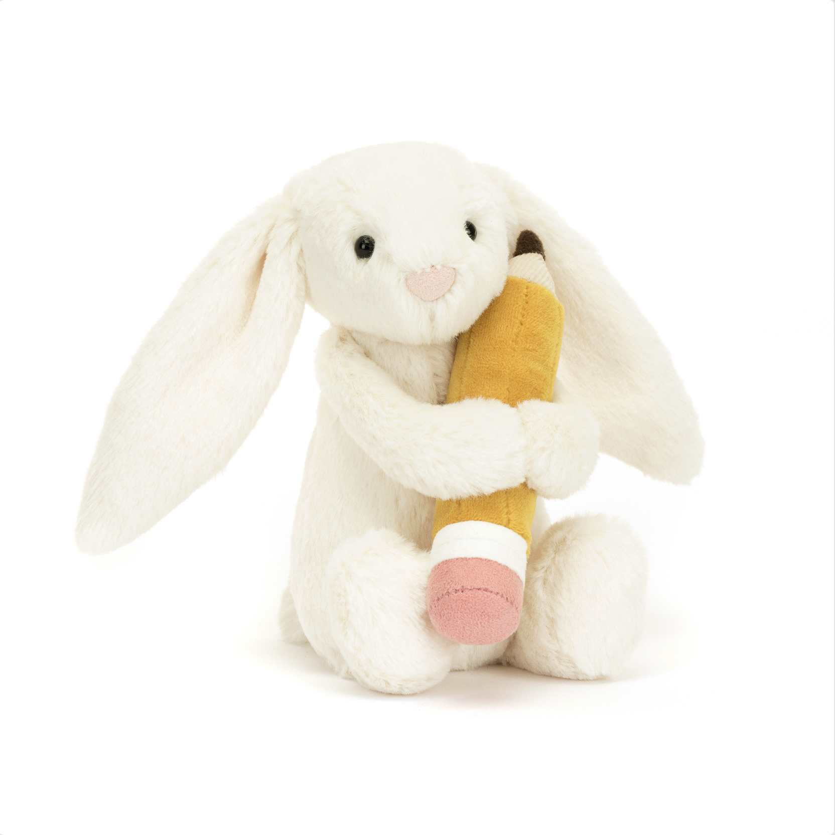 Jellycat - Lapin Bashful avec Crayon