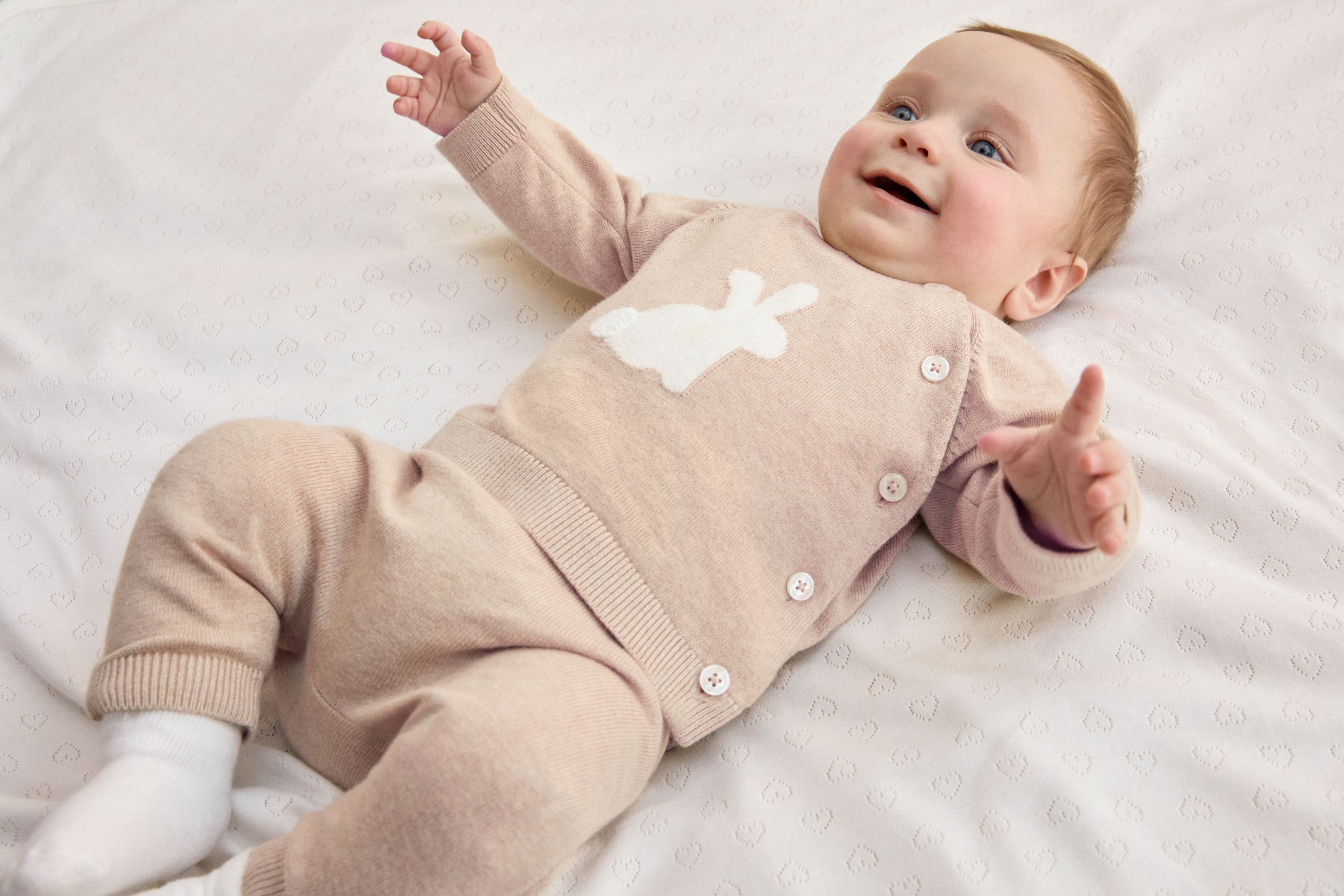 Petit Bateau - Ensemble bébé en tricot à motif