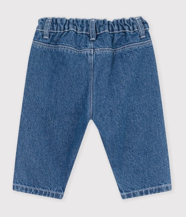 Petit Bateau - Baby plain denim trousers