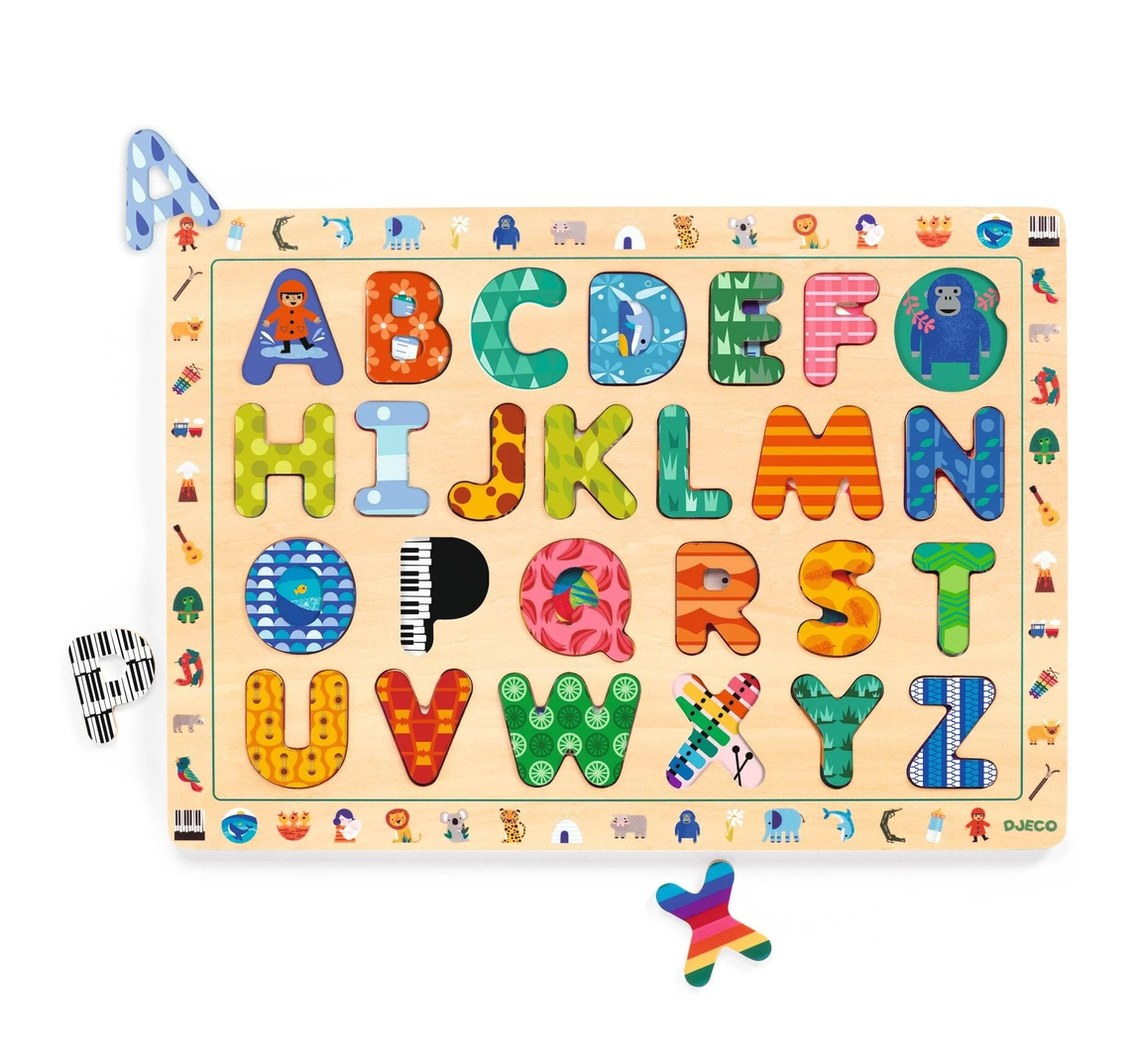 Djeco - Puzzle Bois ABC 26 pcs