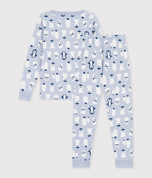 Petit Bateau - Kids' very fitted printed cotton pajamas