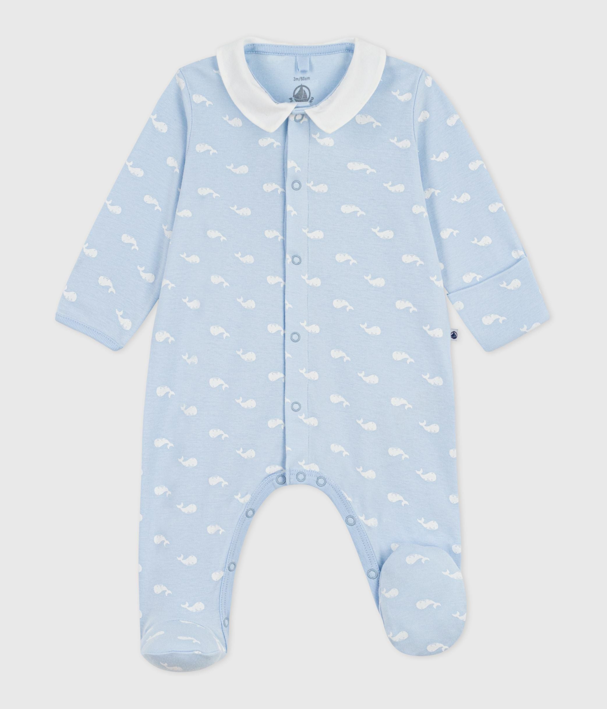 Petit Bateau - Whale Sleepsuit