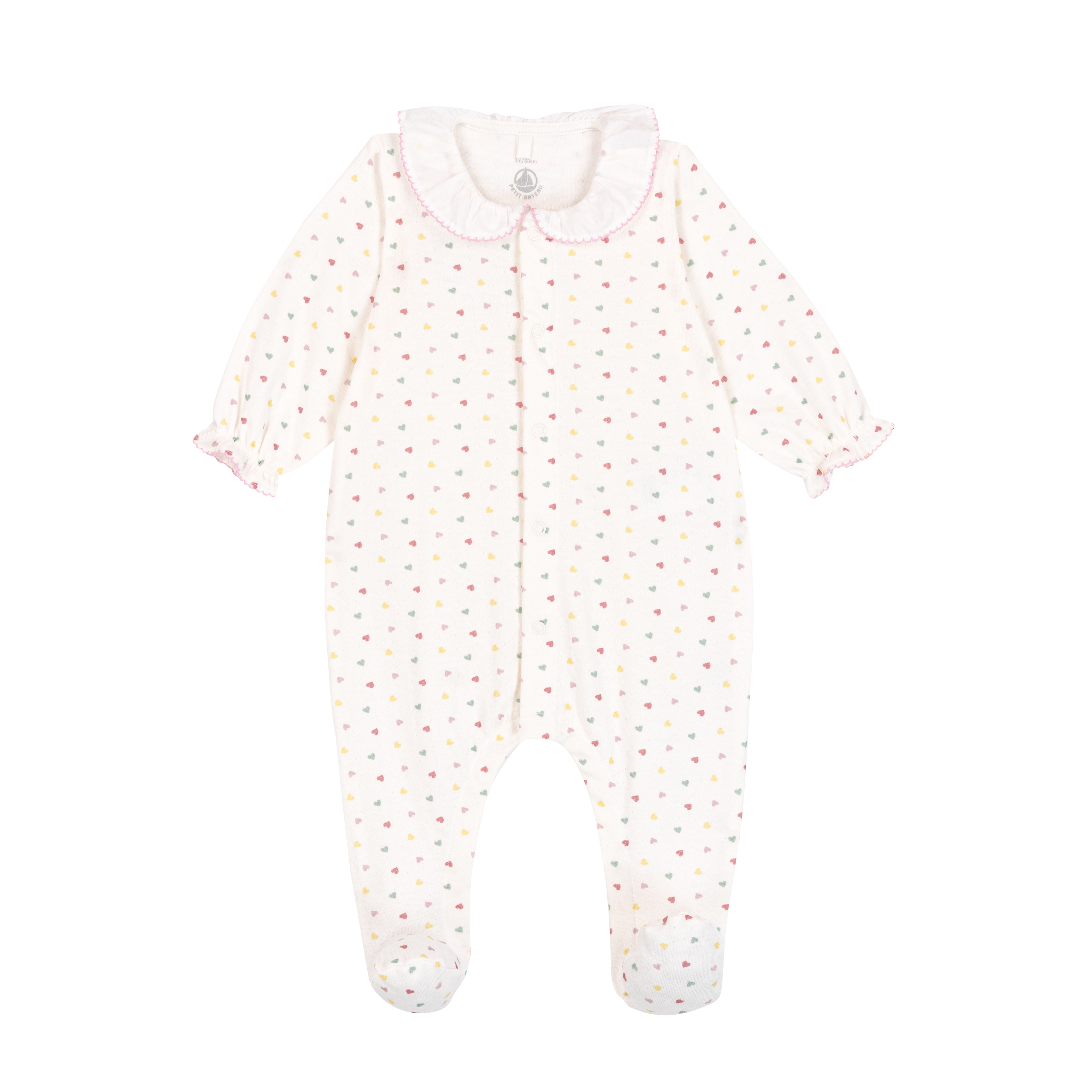 Petit Bateau - Hearts Sleepsuit Pyjamas
