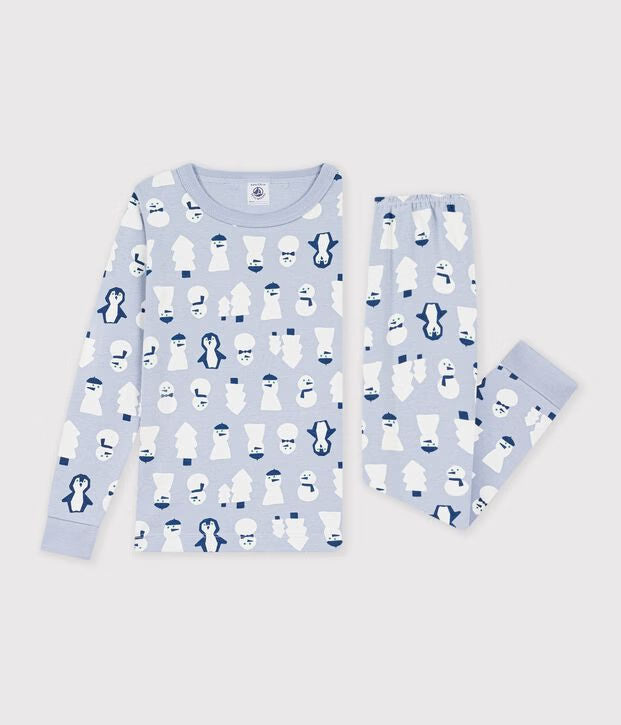 Petit Bateau - Kids' very fitted printed cotton pajamas