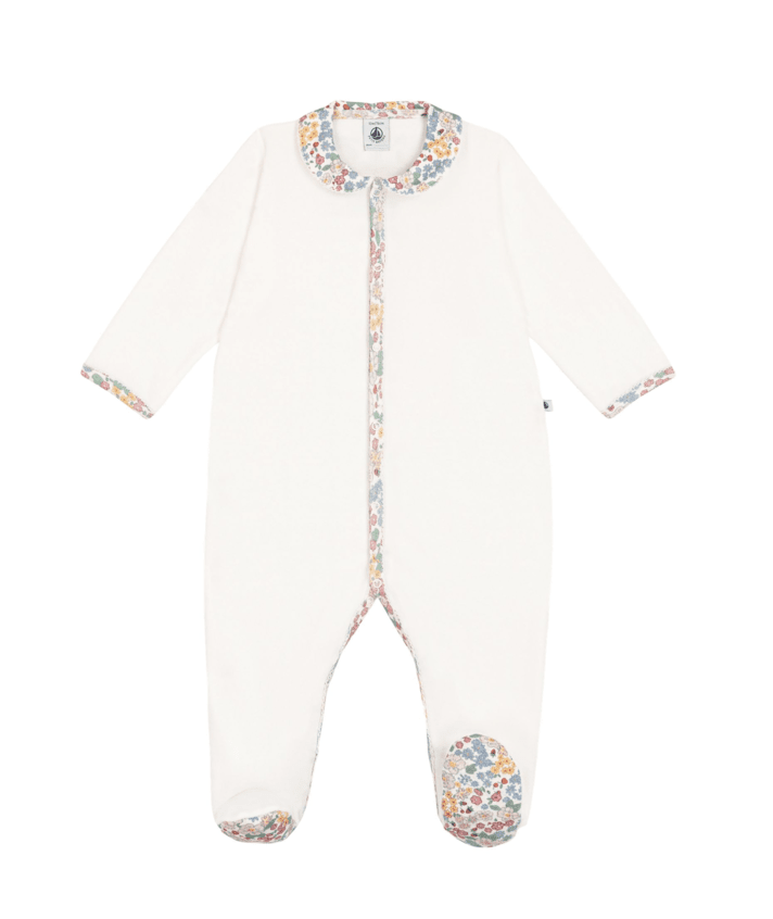 Petit Bateau - Pyjama bébé uni à col