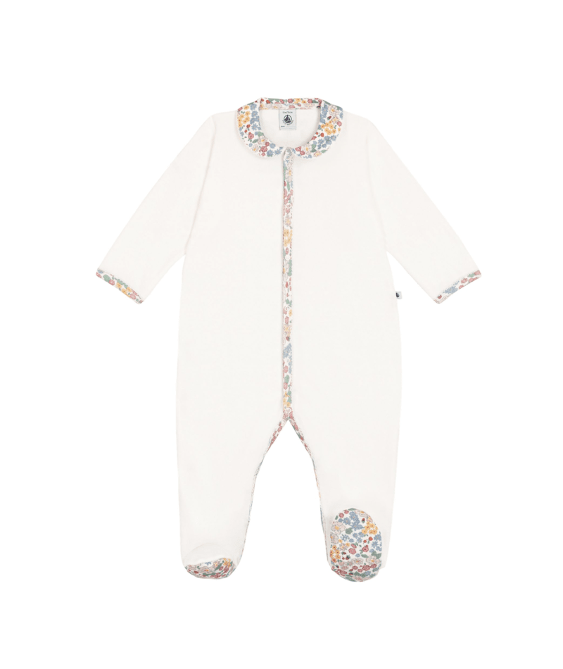 Petit Bateau - Pyjama bébé uni à col
