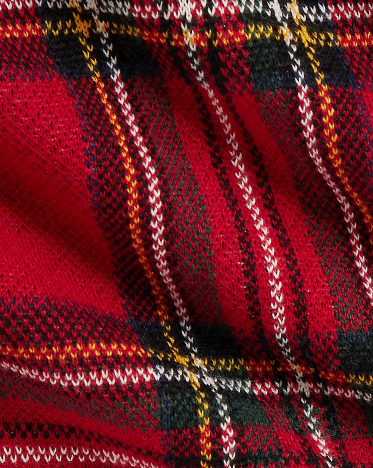 Polo Ralph Lauren - Robe-pull en coton torsadé avec jupe à motif écossais