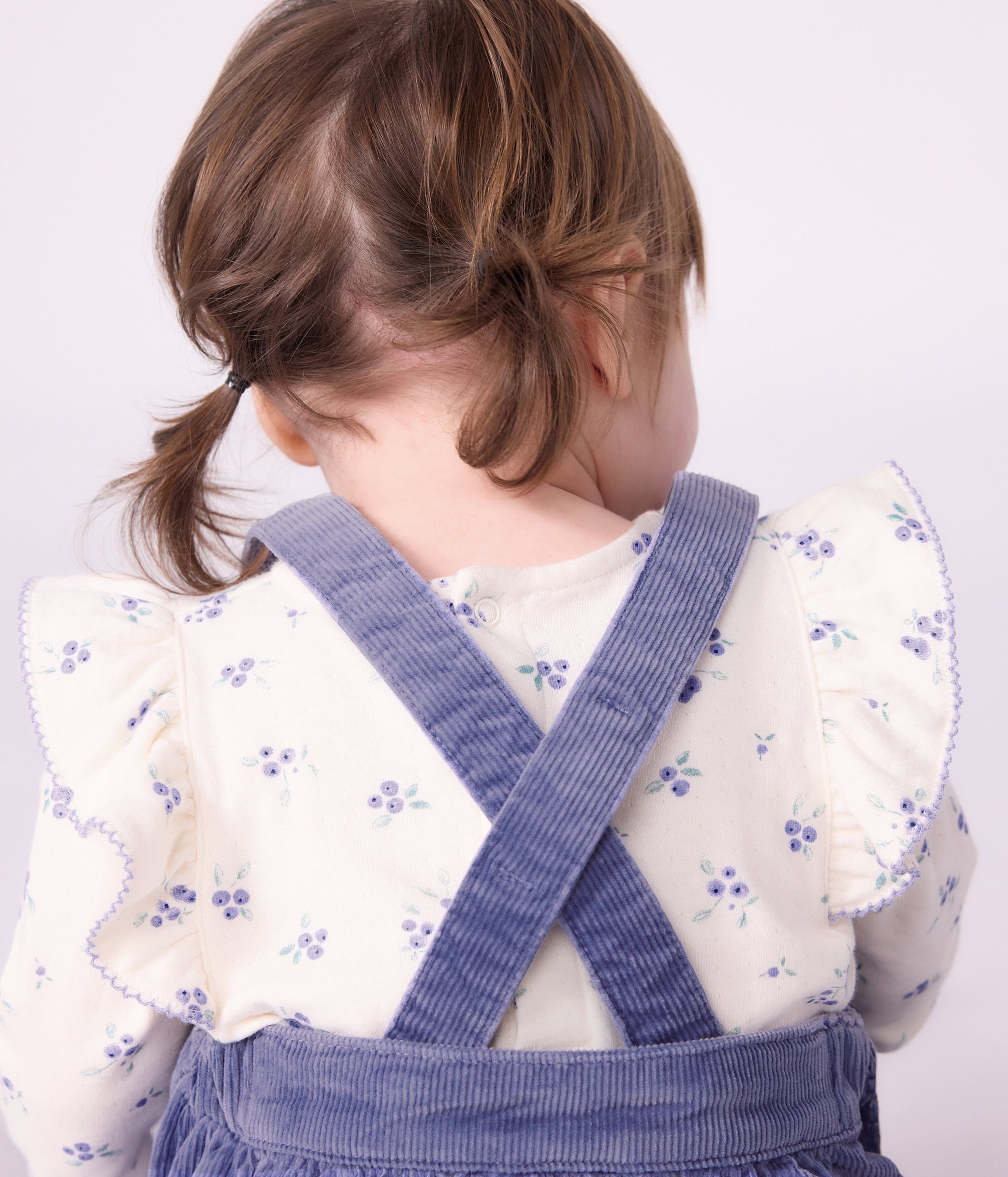 Petit Bateau - Plain corduroy sleeveless baby dress