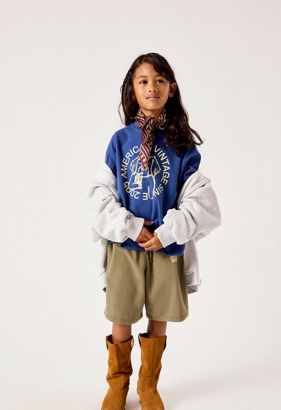 American Vintage - Baptown Long-sleeved hooded zip-up sweatshirt