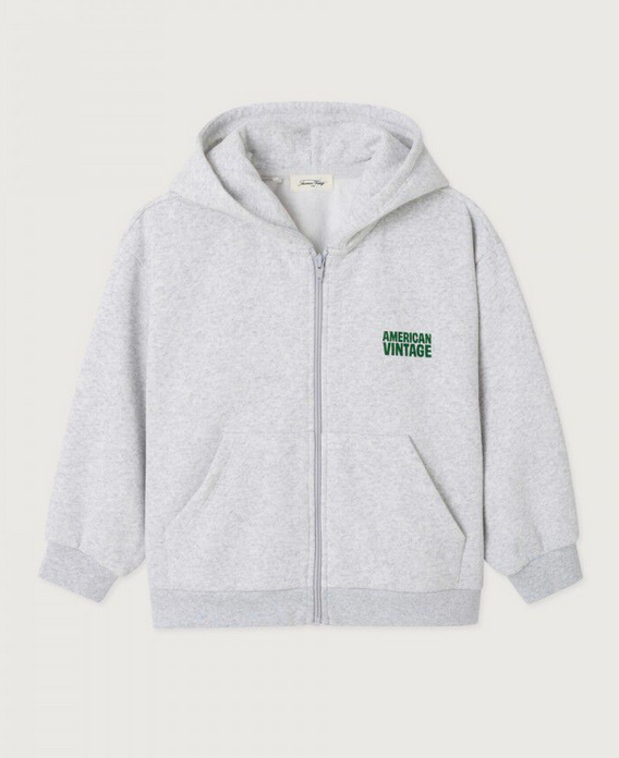 American Vintage - Baptown Long-sleeved hooded zip-up sweatshirt
