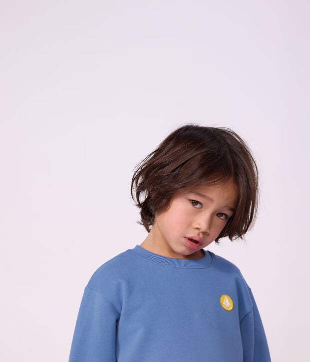 Petit Bateau - Sweatshirt enfant en coton uni