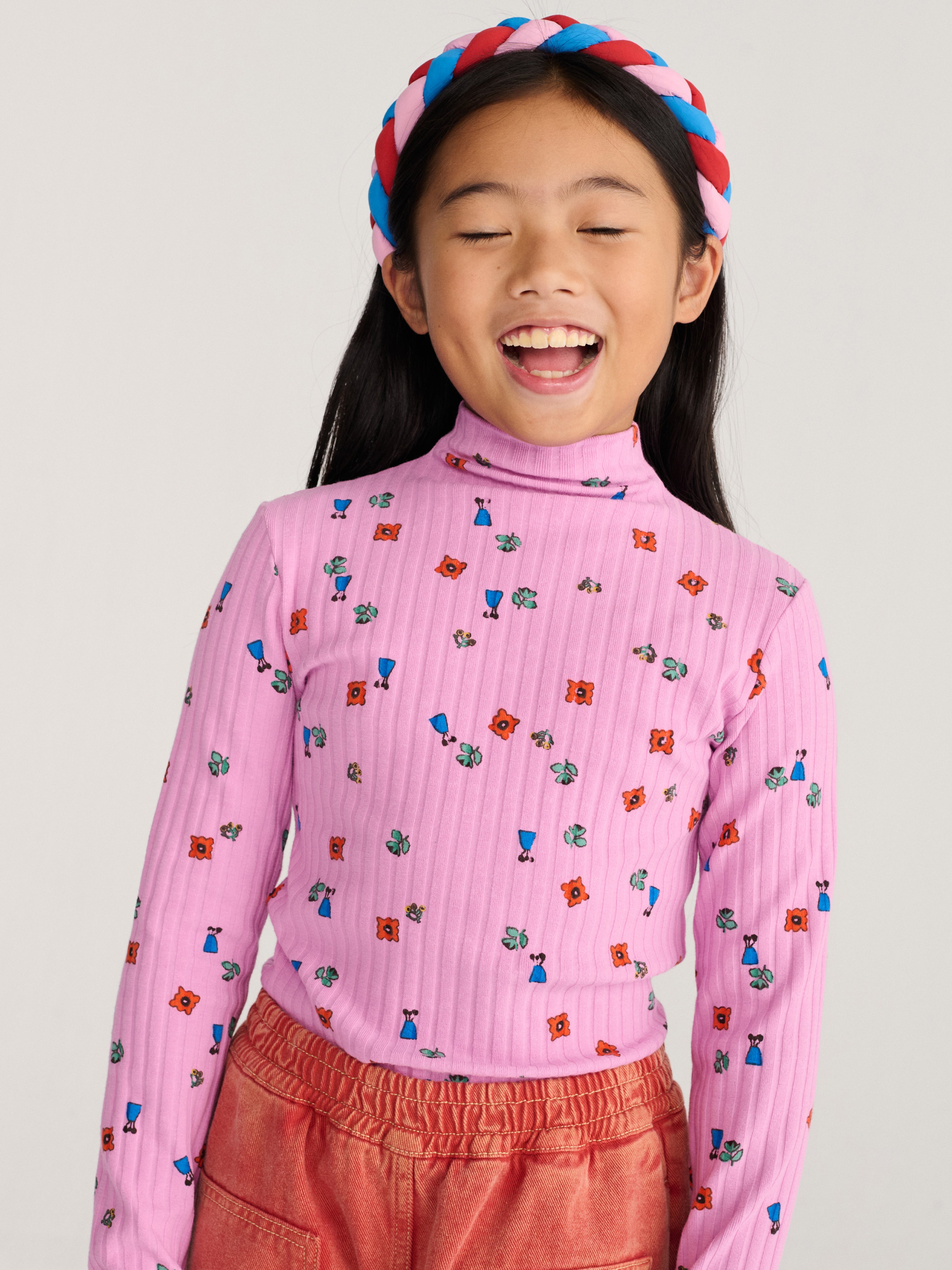 Bobo Choses - All-over floral turtleneck T-shirt