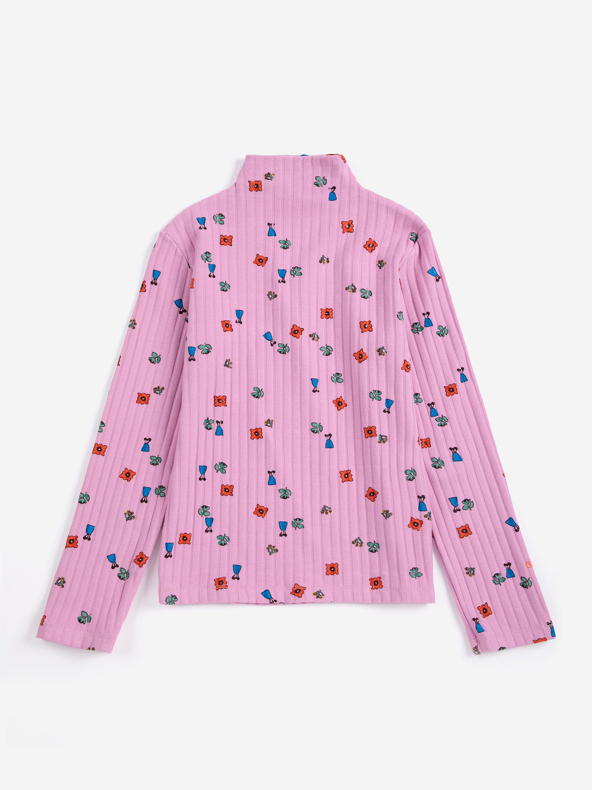 Bobo Choses - All-over floral turtleneck T-shirt
