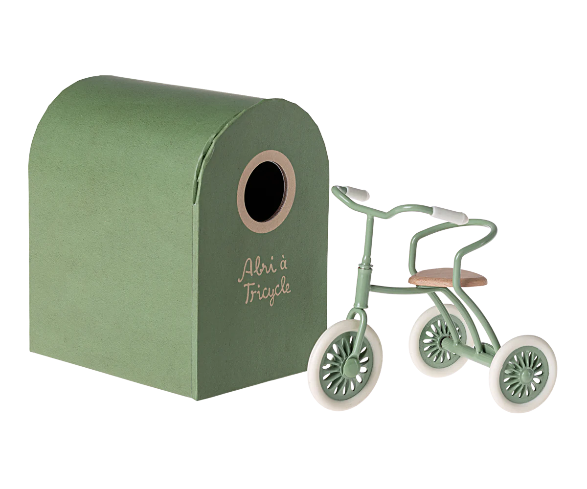 Maileg - Green Tricycle Mouse Shelter