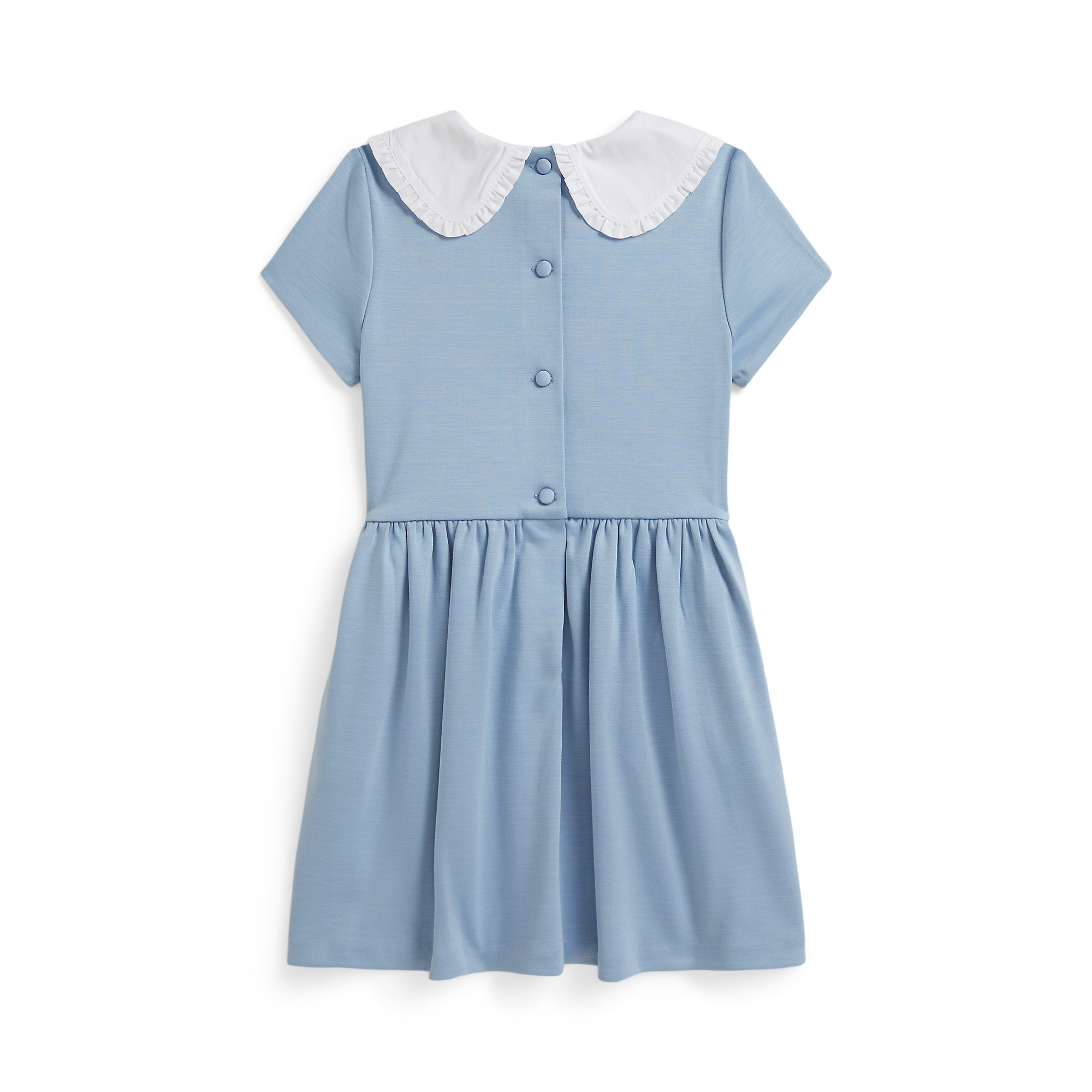 Polo Ralph Lauren - Robe extensible en ponte à col bleuets