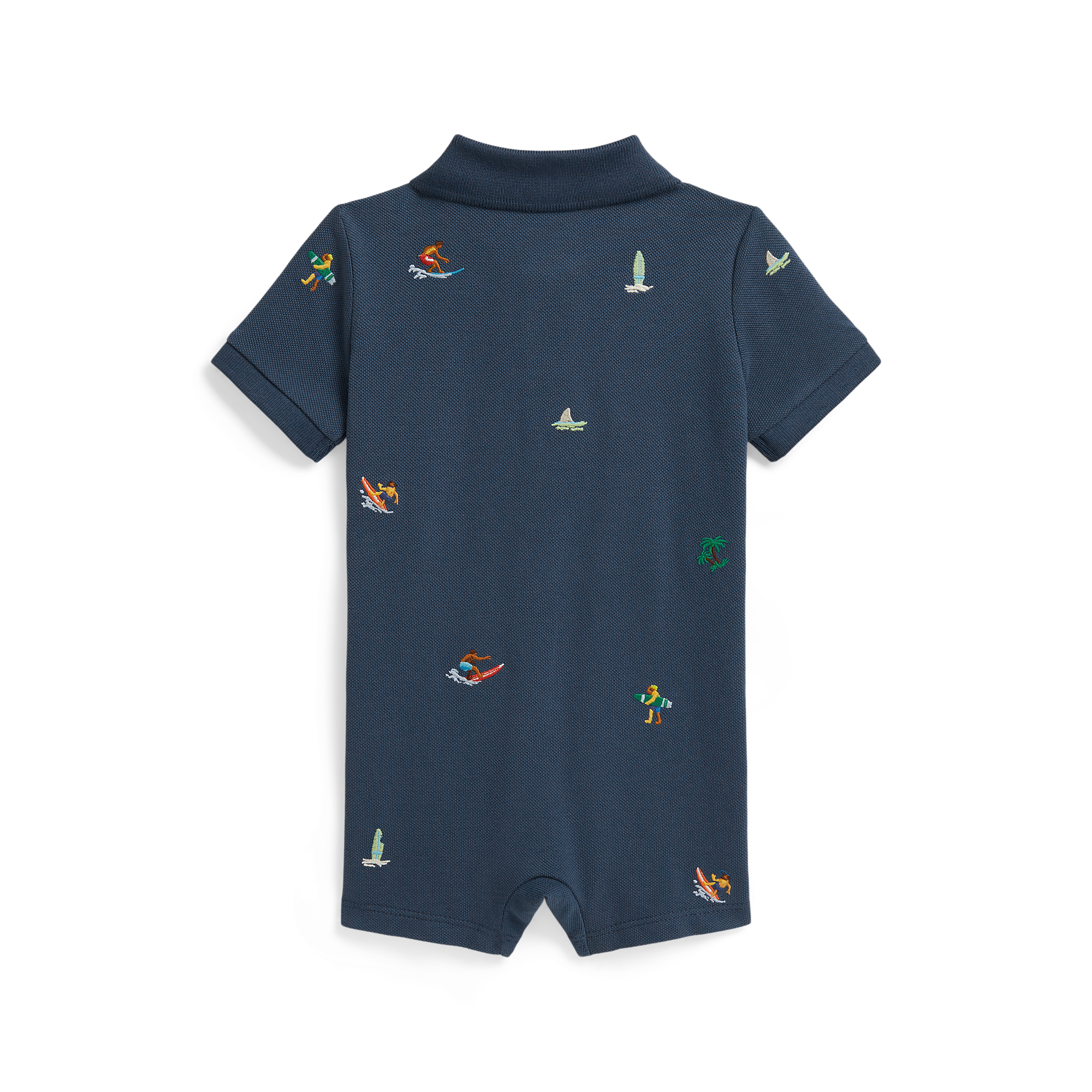 Polo Ralph Lauren - Salopette courte en maille de coton brodée