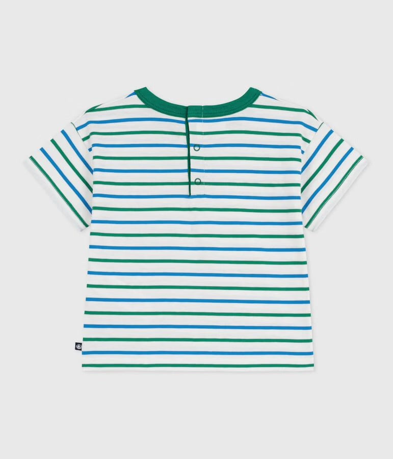 Petit Bateau - Tee-shirt bébé en coton manches courtes, rayé