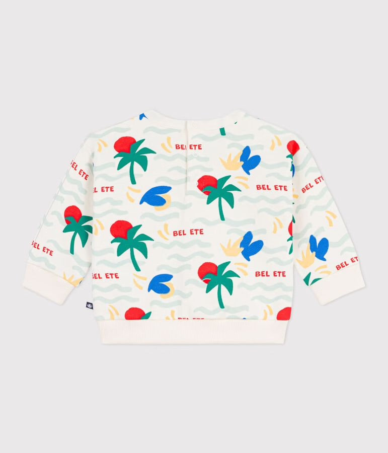 Petit Bateau - Sweatshirt bébé en coton imprimé