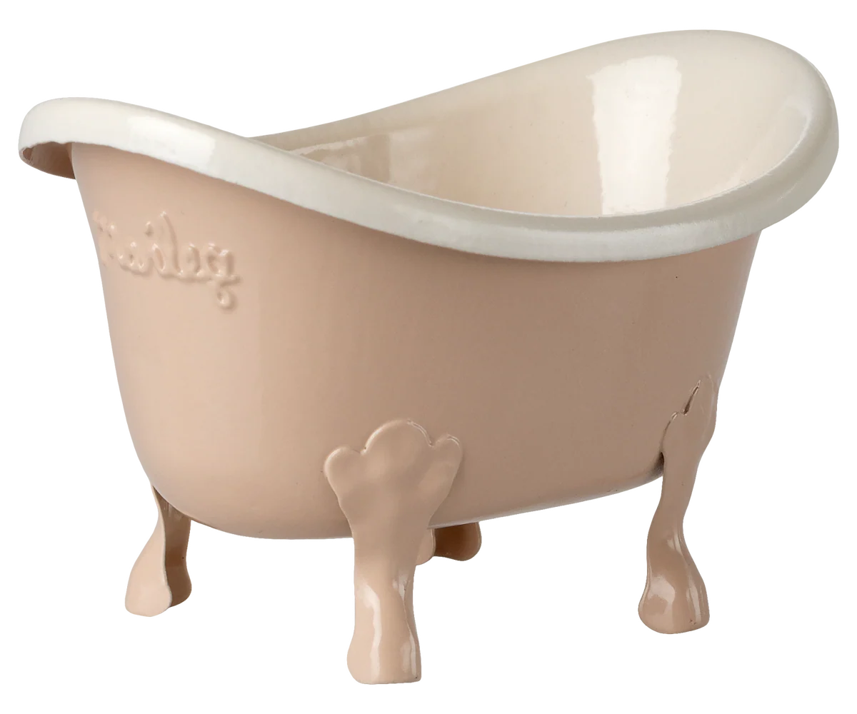 Maileg - Bathtub, Mouse - Rose
