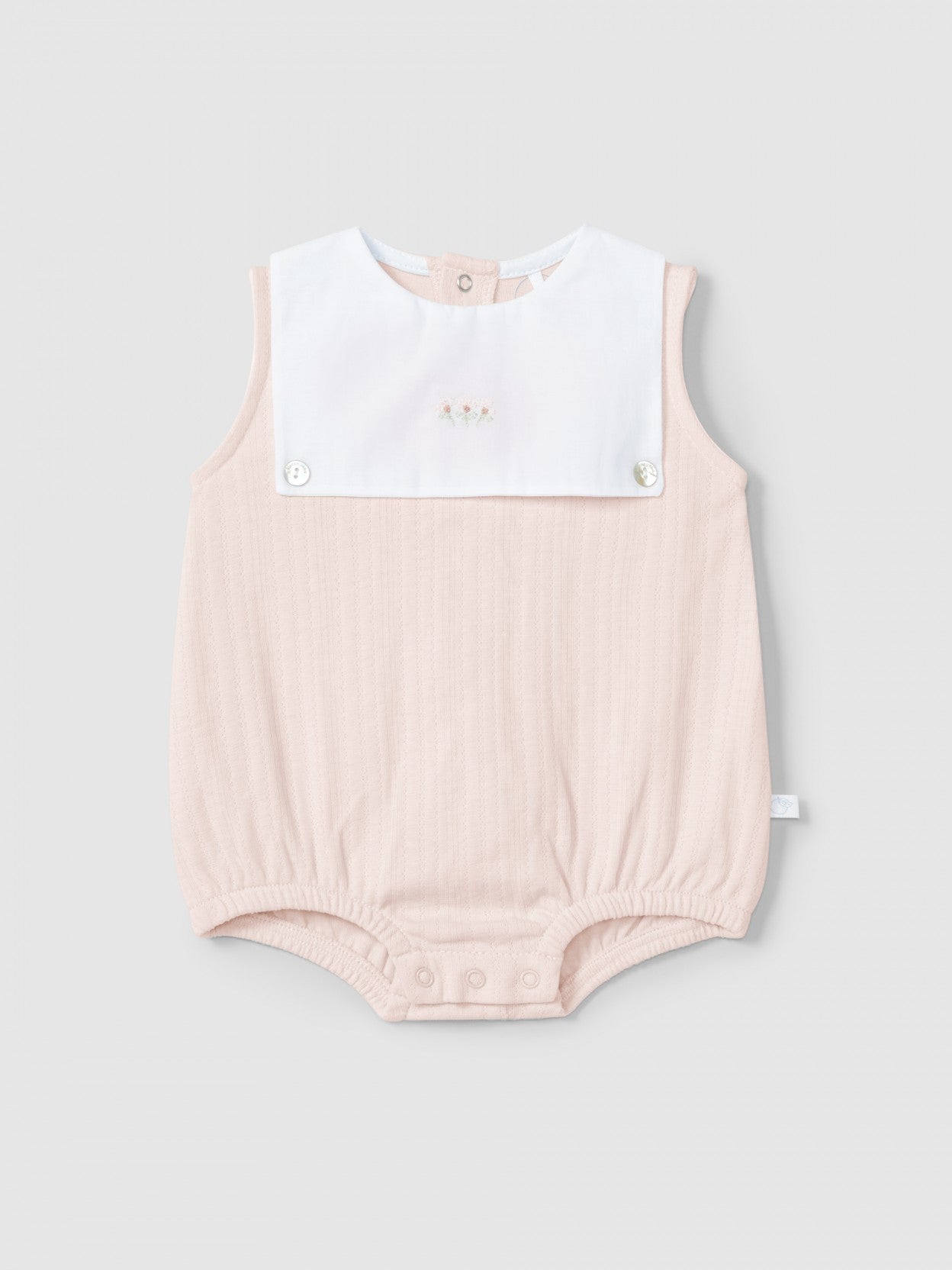 Laranjinha - Shortie in organic cotton with embroidered detail