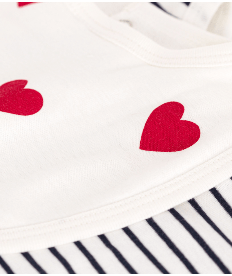 Petit Bateau - Set of 2 cotton baby bibs