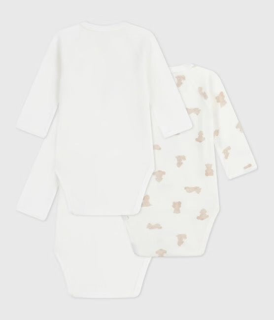 Petit Bateau - Pack of 3 Long Sleeve Bodysuits