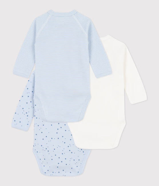 Petit Bateau - Pack of 3 Long Sleeve Bodysuits